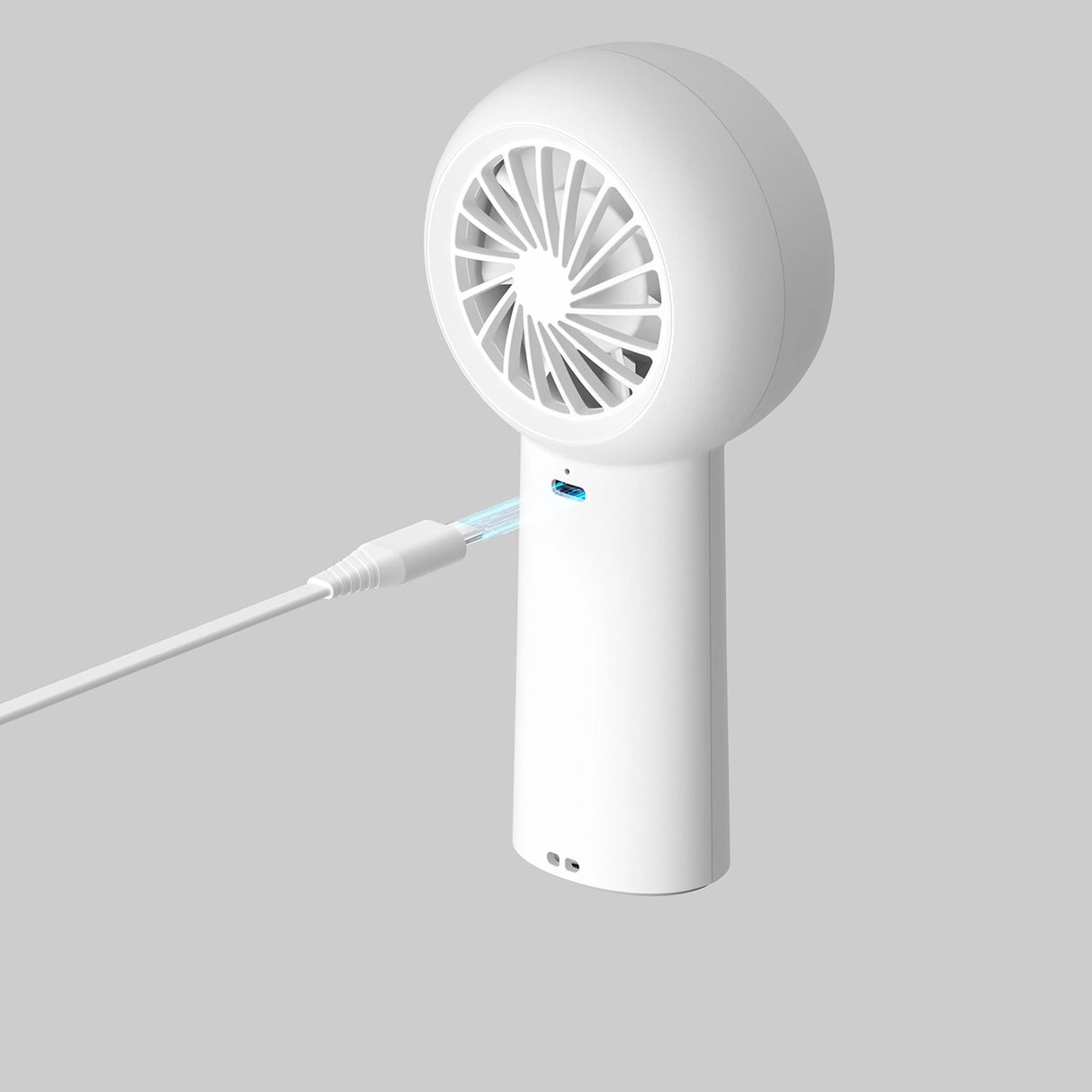 Jisulife håndholdt ventilator Life5 Plus 4000mAh bærbar mini blæser USB-ventilator - hvid