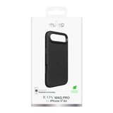 Pure Icon Mag Pro flydende silikone-foder for iPhone 17 Air, MagSafe-kompatibel, med kamerabeskyttelse og aluminiumsknapper - sort