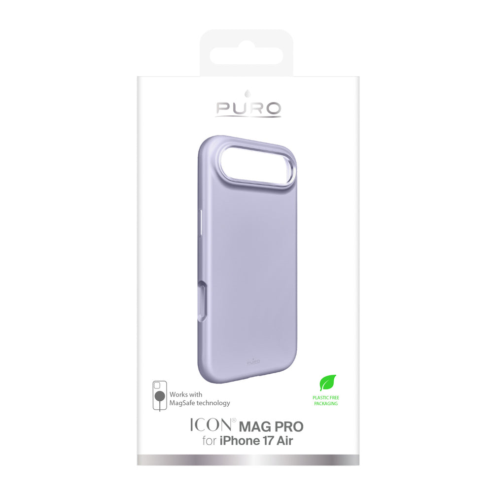 Pure Icon Mag Pro flydende silikone-foder for iPhone 17 Air, MagSafe-kompatibel, med kamerabeskyttelse og aluminiumsknapper - Pink