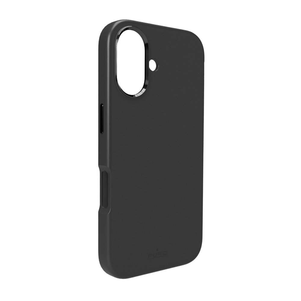 Pure Icon Mag Pro Liquid Silicone Case til iPhone 17, MagSafe Kompatibel, med Kamerabeskyttelse og Aluminiumknapper - sort