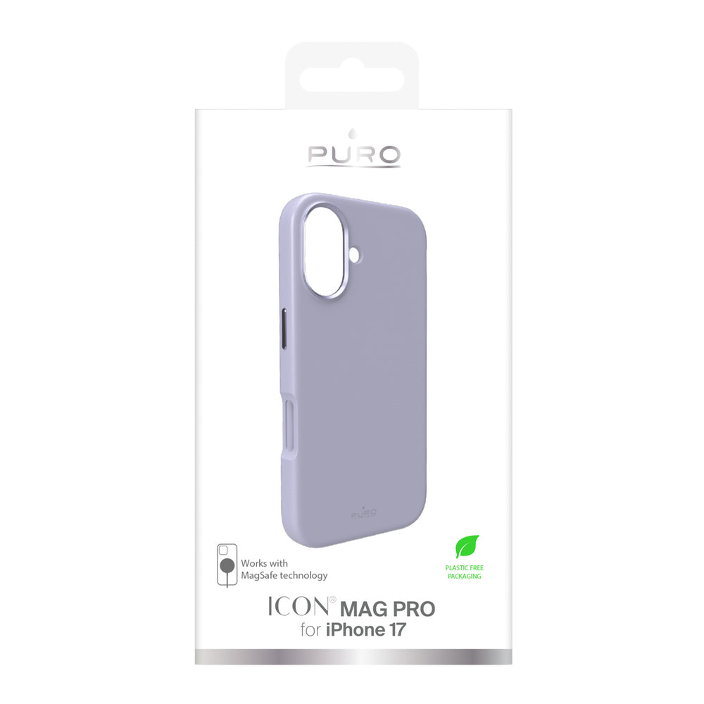 Pure Icon Mag Pro flydende silikone-foder for iPhone 17, MagSafe-kompatibel, med kamerabeskyttelse og aluminiumsknapper - Pink