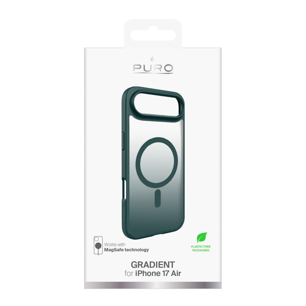 Puro Gradient TPU Case Kompatibel med MagSafe til iPhone 17 Air - Turkis