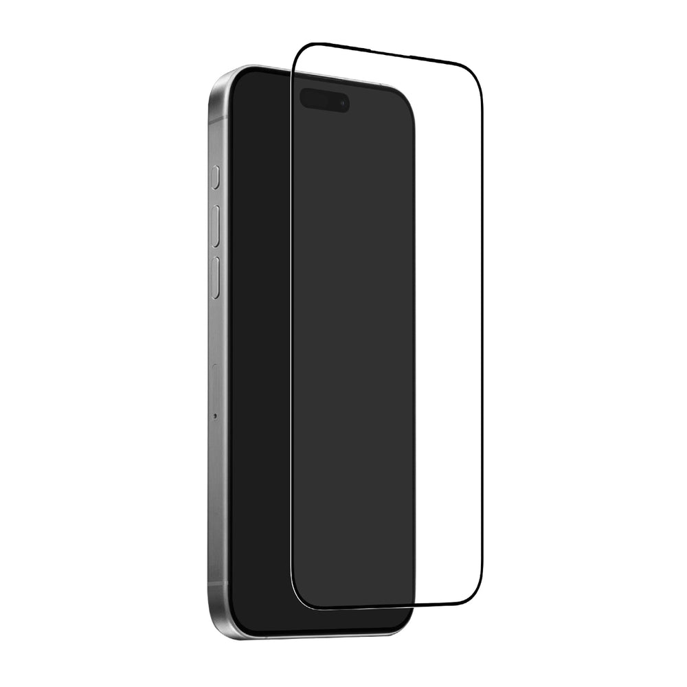Puro Frame tempereret glas til iPhone 17 Air med applikator og sort ramme
