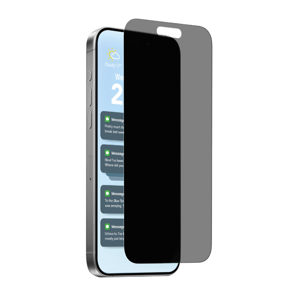 Puro Privacy tempereret glas til iPhone 17 Pro Max