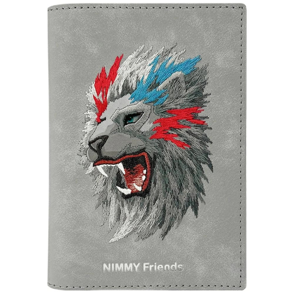 Nimmy Raptor Lion Passport/Wallet Case - Grå