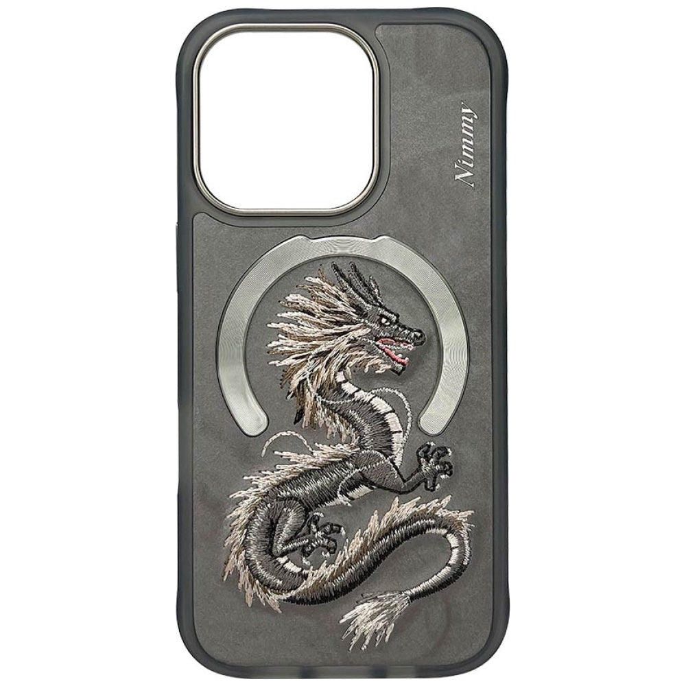 Nimmy Dragon MagSafe Case til iPhone 16 Pro Max - Grå
