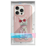 Nimmy Briller Cool Cat Case til iPhone 15 Pro Max - Pink