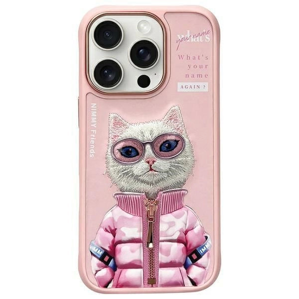 Nimmy Cool&Cute 2.0 Cat Case til iPhone 16 Pro - Pink