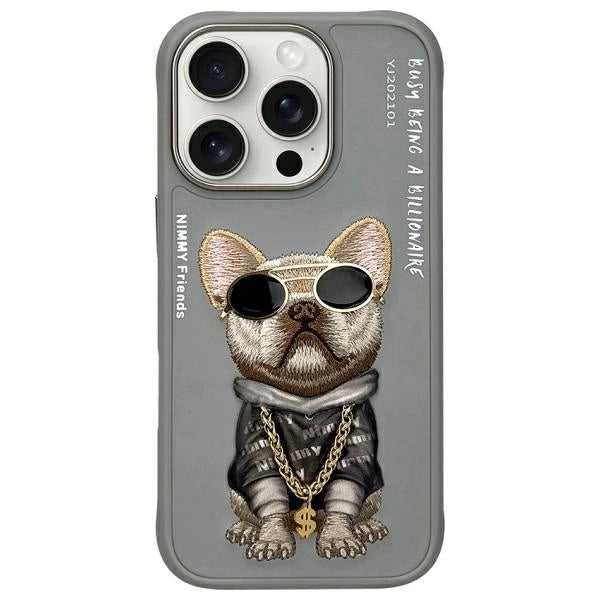 Nimmy Briller Cool Dog Case til iPhone 16 Pro Max - Grå