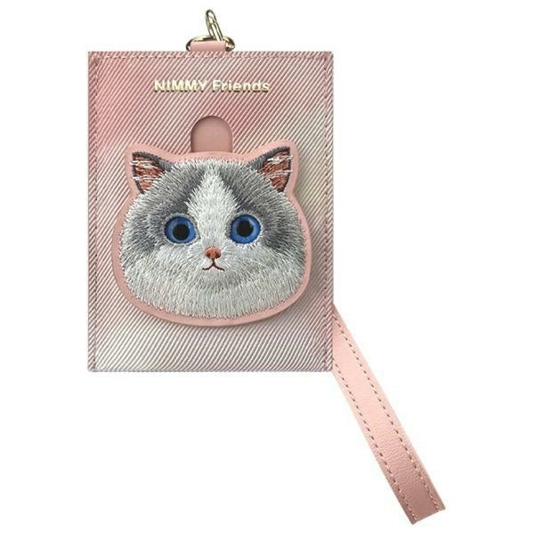 Nimmy Big Eyed Pet 2.0 Cat Wallet Card Holder - Pink
