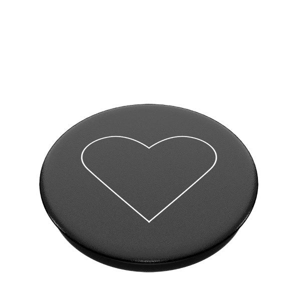 Popsockets 2 hvide hjerte sort holder og telefon stå