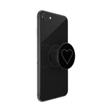Popsockets 2 hvide hjerte sort holder og telefon stå
