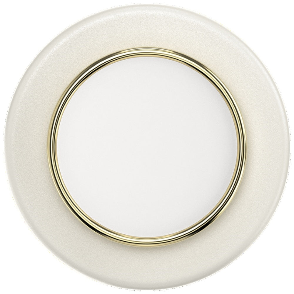 Popsockets Runde Luxe Coconut Creme Emalje MagSafe Holder og Telefon Stand
