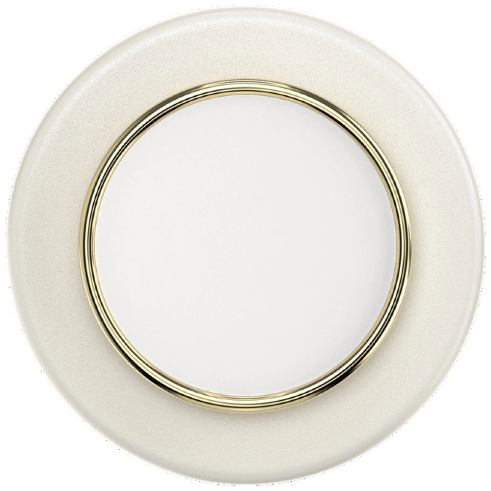 Popsockets Runde Luxe Coconut Creme Emalje MagSafe Holder og Telefon Stand
