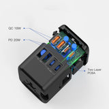 Tech-Protect TA200 EU / UK / US / AU adapter - sort