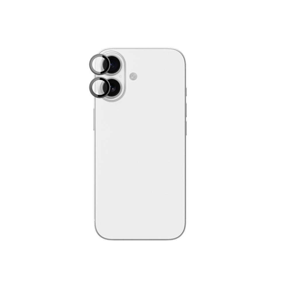 AmazingThing Lens Glass til iPhone 17 med sort aluminiumsramme