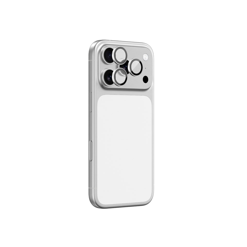 AmazingThing Sapphire Camera Glass til iPhone 17 Pro / Pro Max - med sølvramme