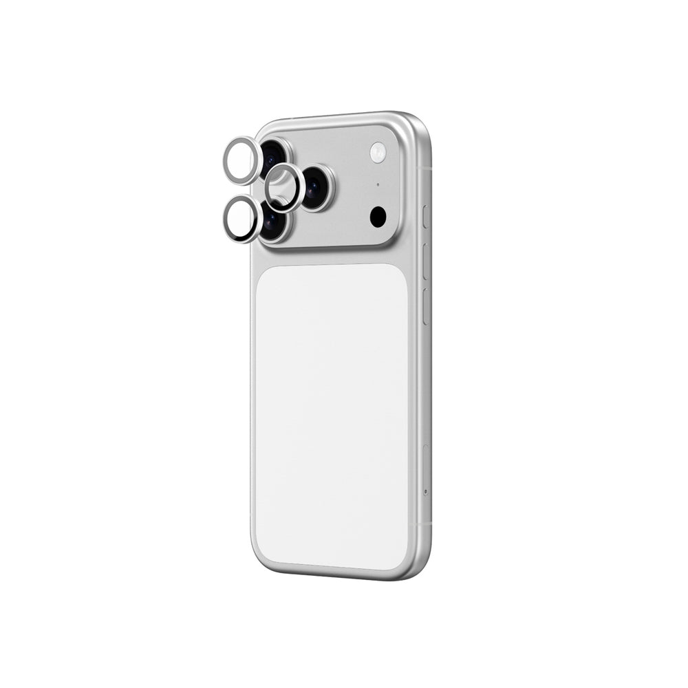 AmazingThing Sapphire Camera Glass til iPhone 17 Pro / Pro Max - med sølvramme
