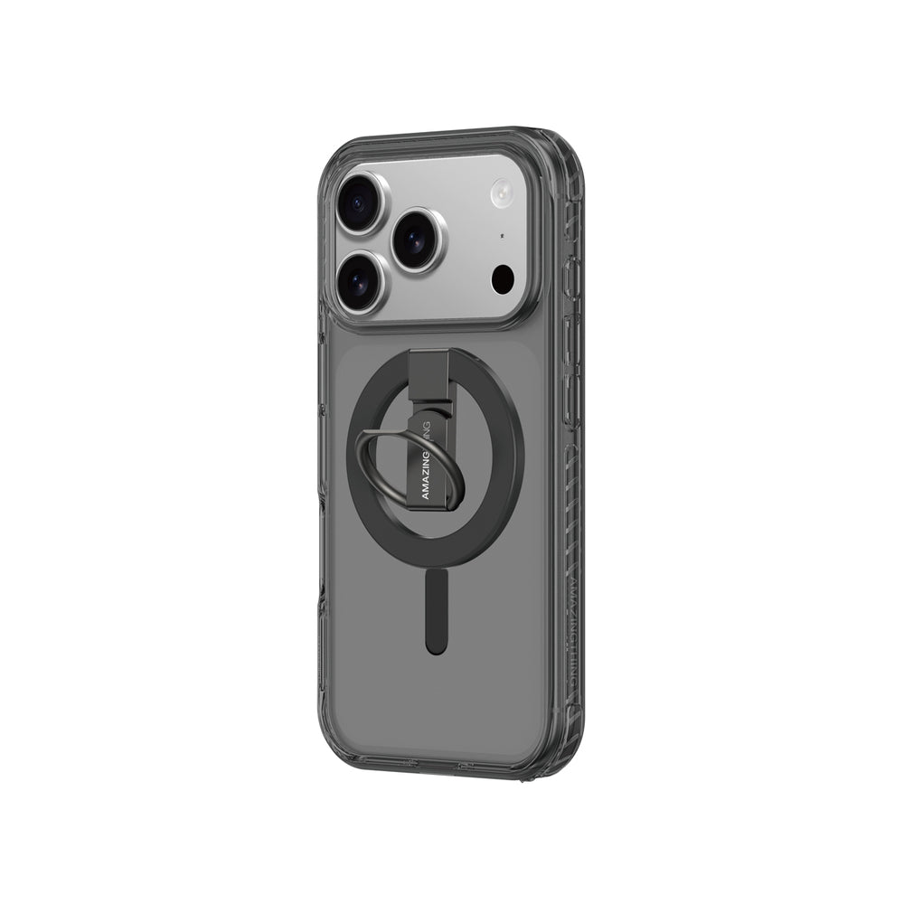 AmazingThing Titan Pro Grip Ring Set Case til iPhone 17 Pro Max Kompatibel med MagSafe - sort