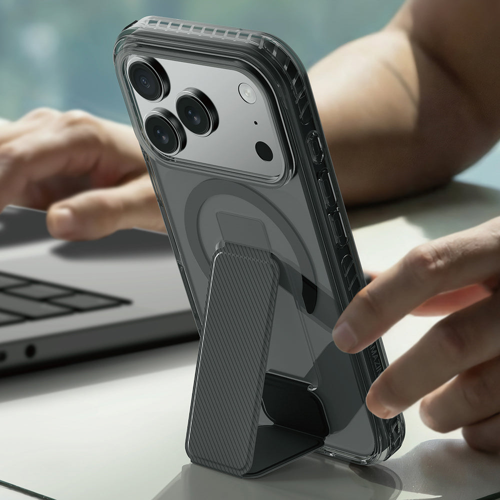 AmazingThing Titan Pro Holder Case til iPhone 17 Pro MagSafe Kompatibel - sort