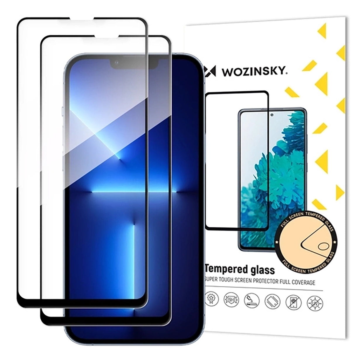 Sæt af 2 Wozinsky Full Glue temperet glas til Samsung Galaxy M56