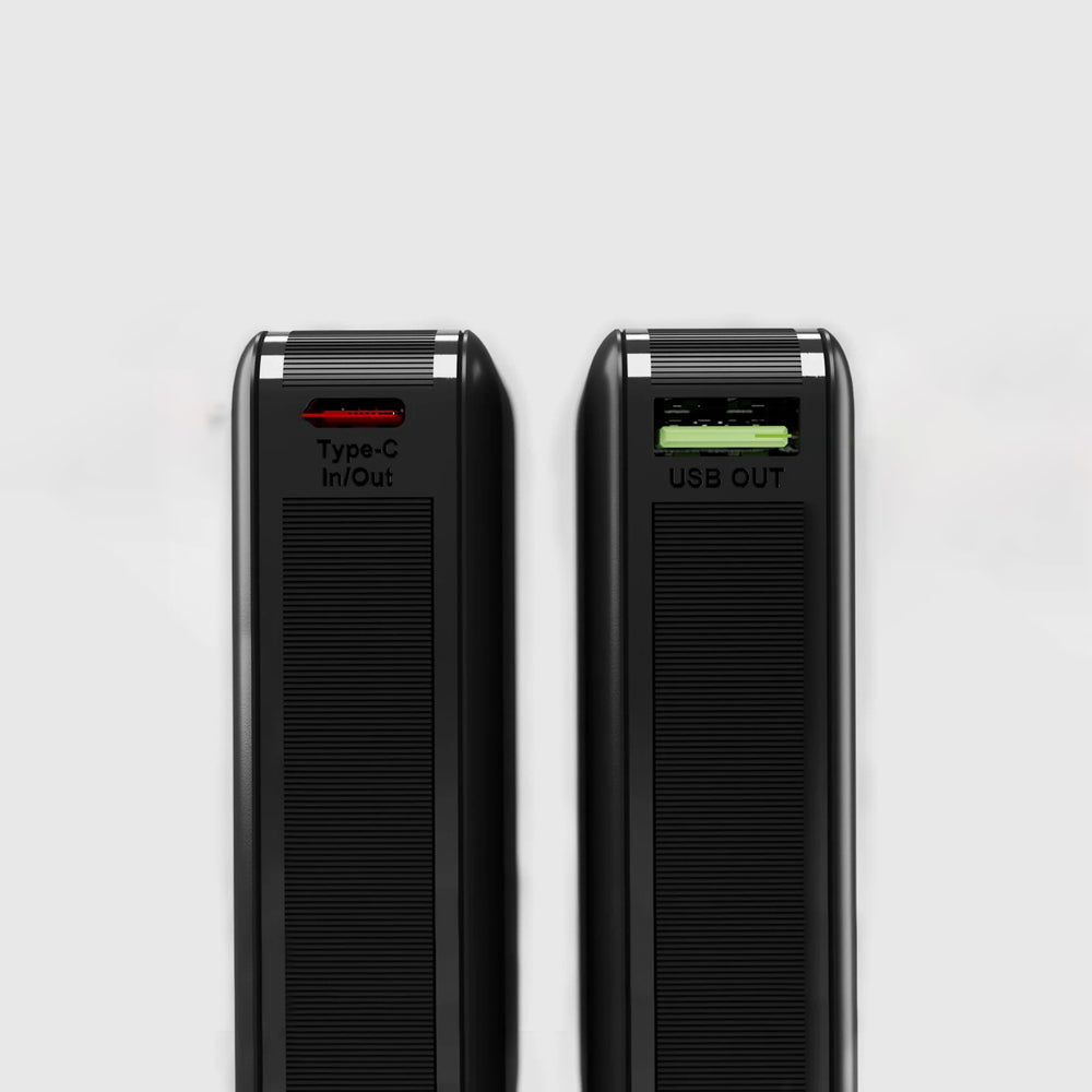 Powerbank SBS 20000mAh 65W PD AFC USB-C USB-A til bærbar computer, tablet, smartphone - sort