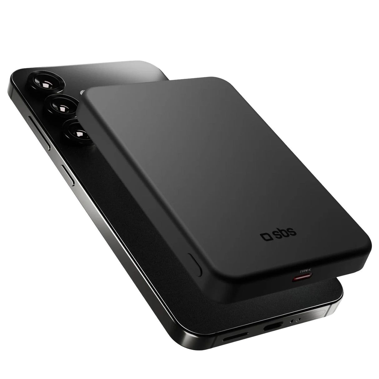 SBS Mag Power Qi2 5000 mAh Powerbank Kompatibel med MagSafe - sort