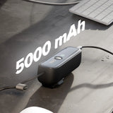 SBS Hybrid PD 20W 5000mAh Power Bank med indbygget kabel og foldable plug - sort