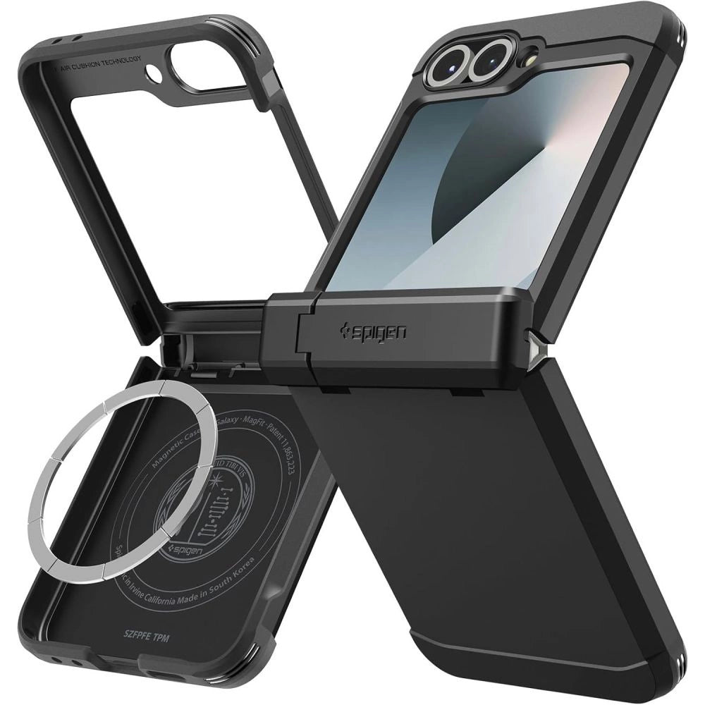 Spigen Tough Armor Pro Mag MagSafe Case til Samsung Galaxy Z Flip 6 / 7 FE - sort