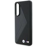 BMW læder overdimensioneret striber MagSafe-foder for Samsung Galaxy S25 Edge - sort