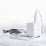 Baseus Palm 1C 20W Wall Charger (with Baseus Mini White USB-C 60W (20V/3A) 1m Cable) - White
