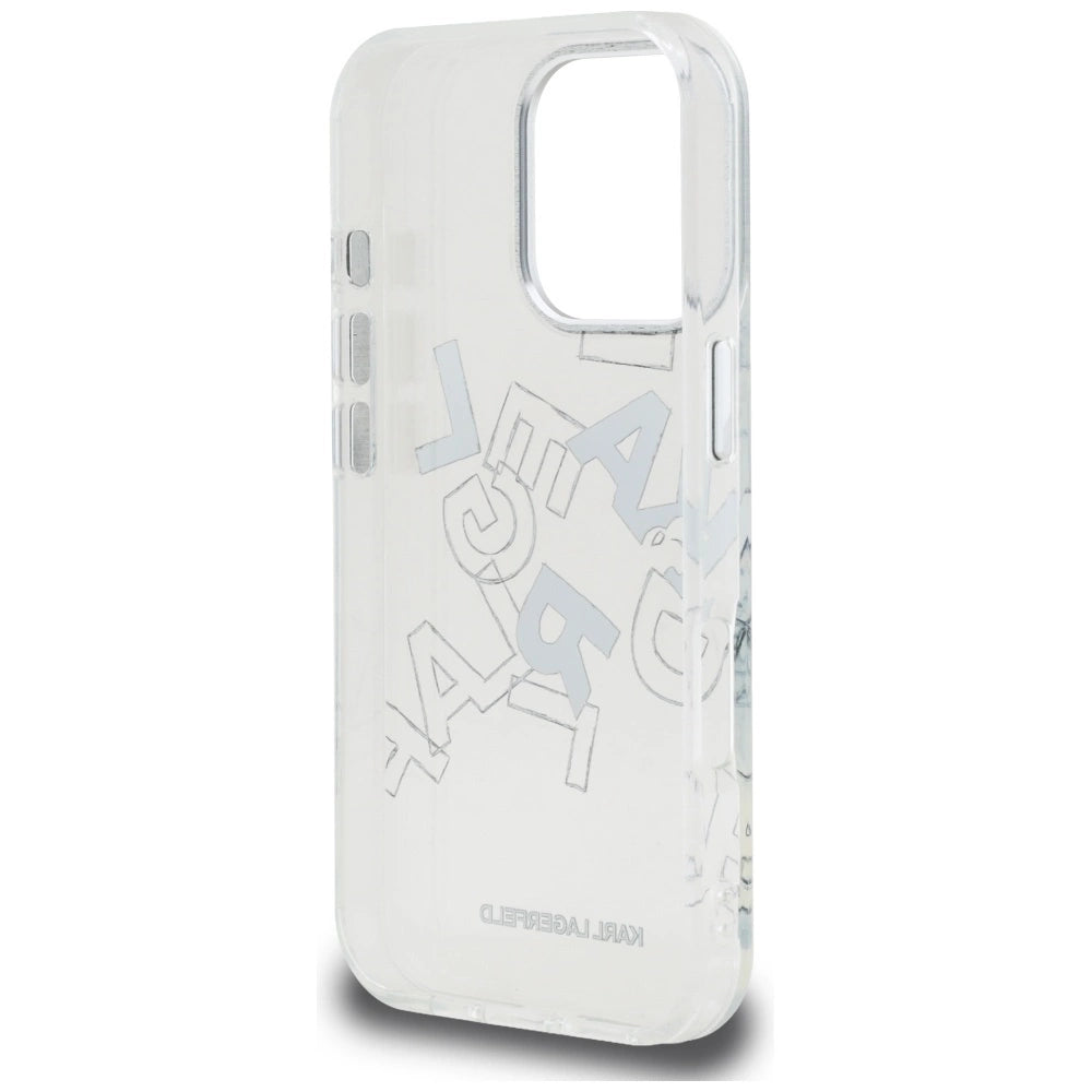 Karl Lagerfeld IML Sketched Graphic Case for iPhone 16 Pro - Clear