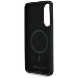 Karl Lagerfeld Silicone nauble Heads And Circle MagSafe case for Samsung Galaxy S25 Edge - black