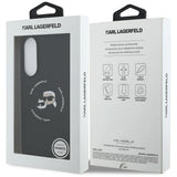 Karl Lagerfeld Silicone nauble Heads And Circle MagSafe case for Samsung Galaxy S25 Edge - black