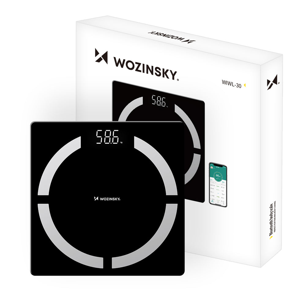 Wozinsky WIWL-30 Smart Bluetooth badeværelsesskala - sort