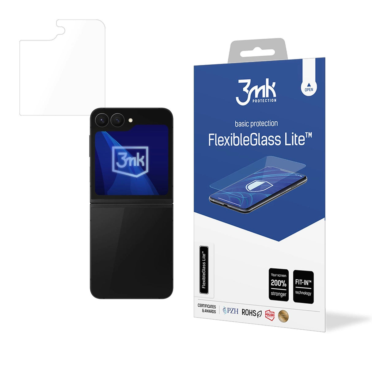 3mk FlexibleGlass Lite Hybrid Glass til Samsung Galaxy Z Flip 6 / 7 FE