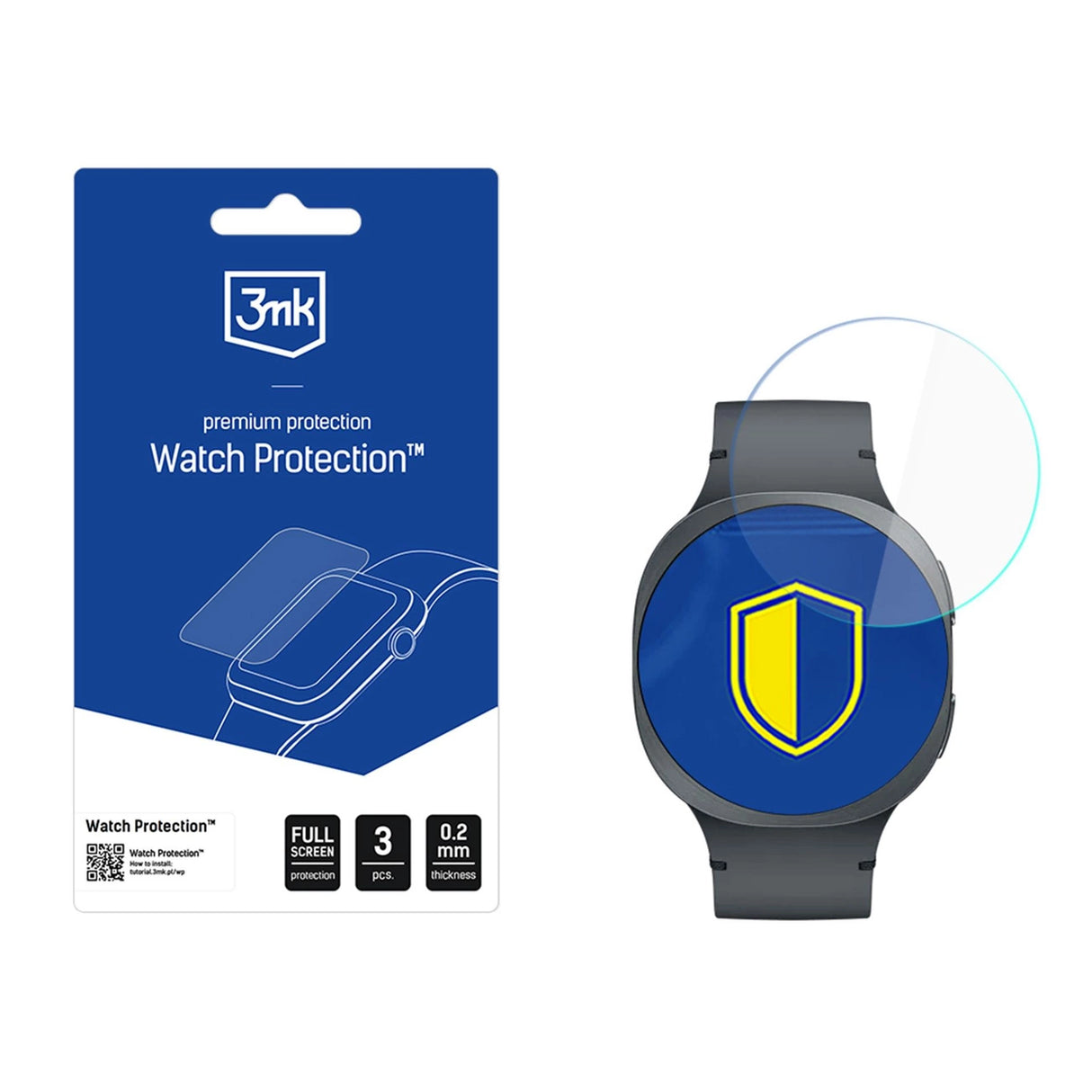 3mk Watch Protection FlexibleGlass Hybrid Glass til Samsung Galaxy Watch 8 44mm