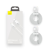 Baseus Simple Wisdom Data Cable Kit USB til Lightning 2,4A (2PCS/Set) 1,5m Hvid