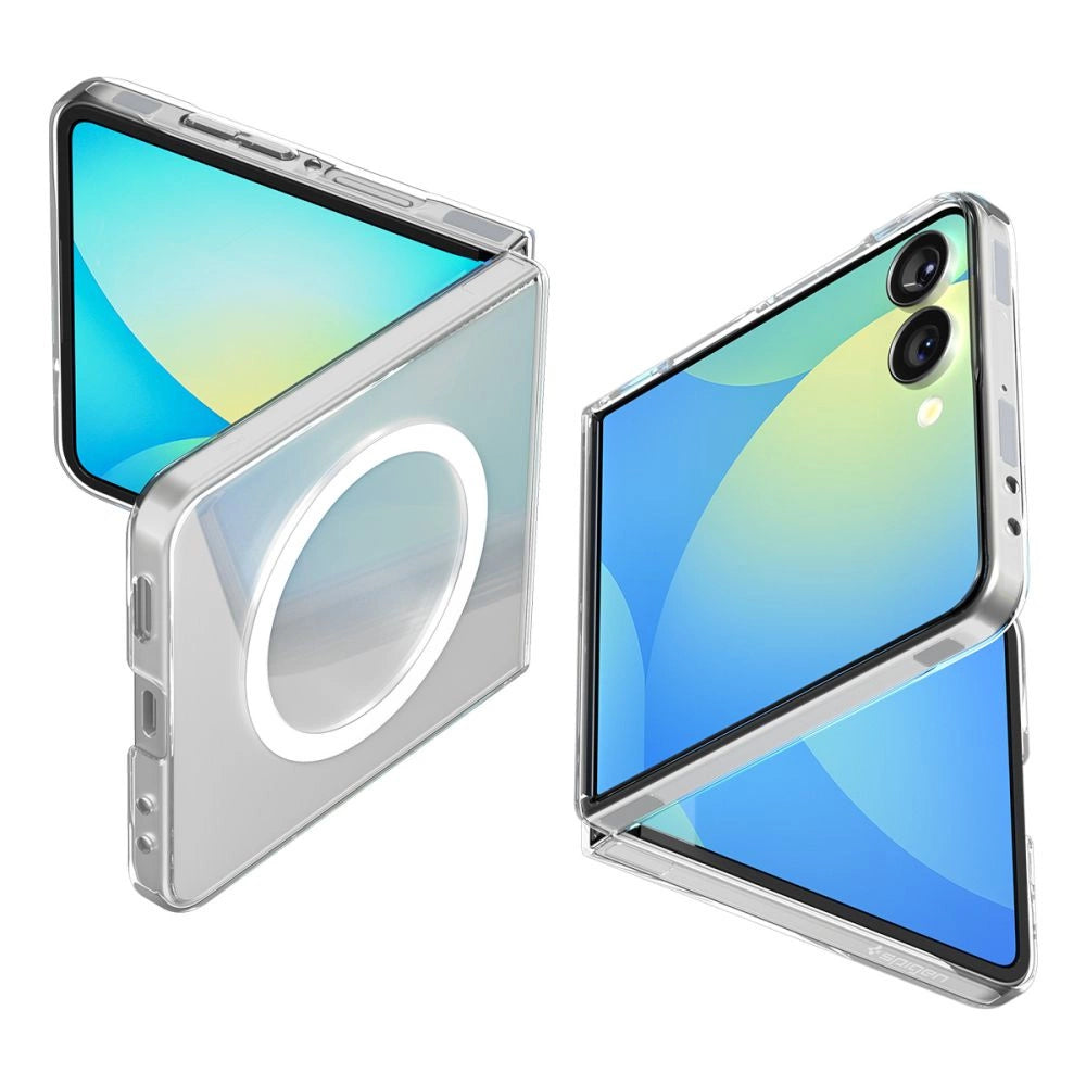 Spigen AirSkin Mag MagSafe Case til Samsung Galaxy Z Flip 7 - Klar og hvid