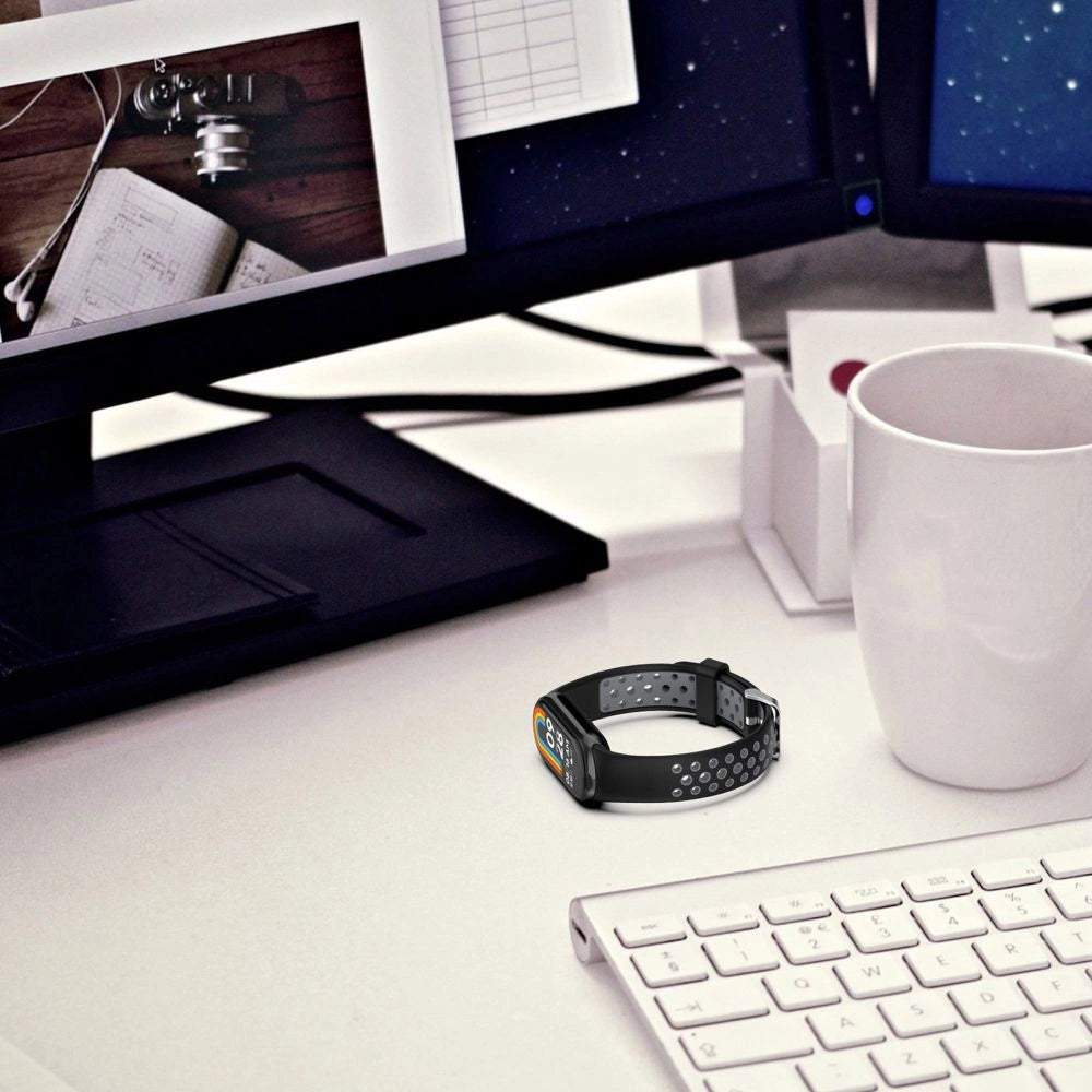 Tech-Protect IconBand Air Strap til Xiaomi Smart Band 8 / 9 / 10 / NFC - Grøn og sort