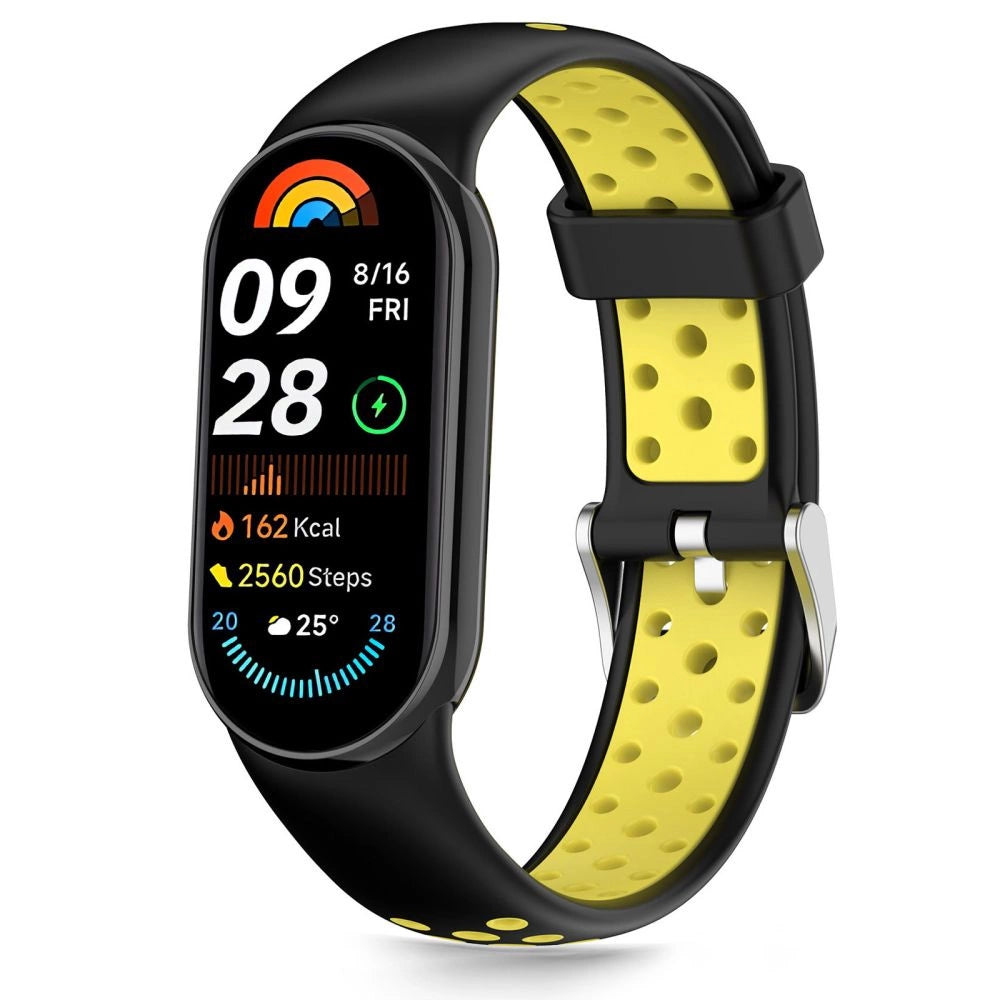 Tech-Protect IconBand Air Strap til Xiaomi Smart Band 8 / 9 / 10 / NFC - sort og gul