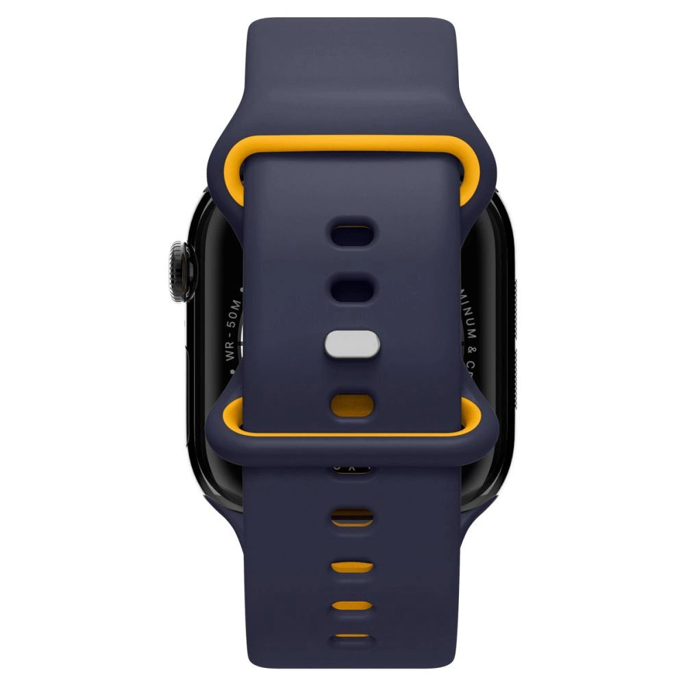 Spigen Nano Pop Strap til Apple Watch 44 / 45 / 46 / 49 mm - Navy Blue og Yellow