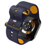 Spigen Nano Pop Strap til Apple Watch 44 / 45 / 46 / 49 mm - Navy Blue og Yellow