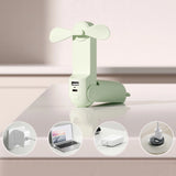 Jisulife håndholdt ventilator Life8 Plus Portable USB-ventilator med Power Bank-funktion 4500mAh og lommelygte - Grøn