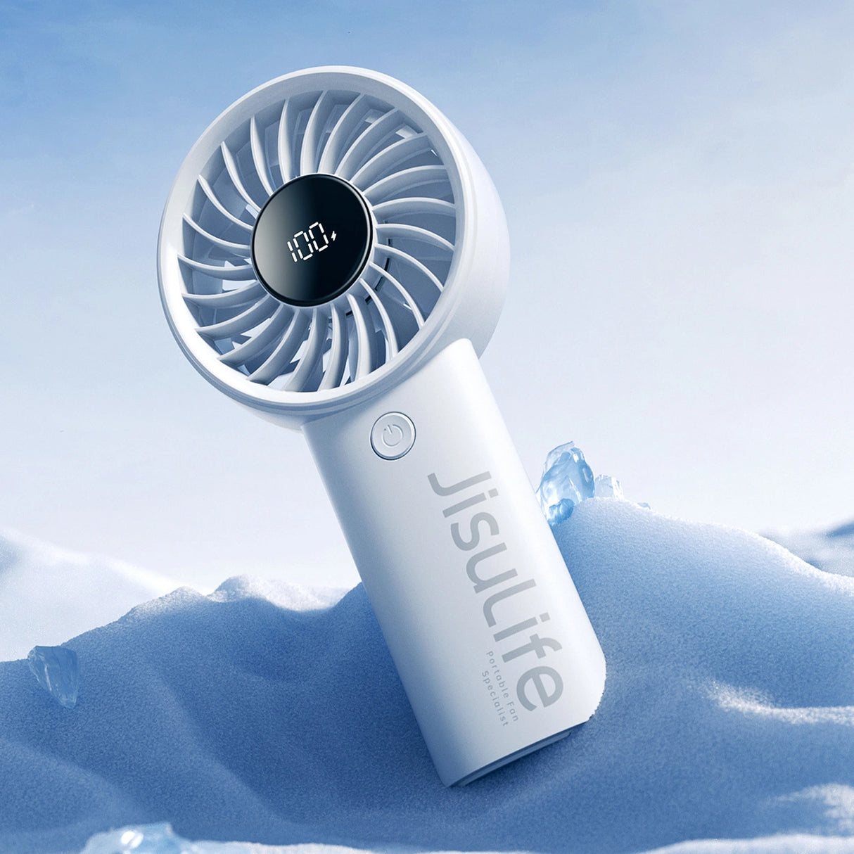 Jisulife håndholdt ventilator Life4 3600mAh bærbar USB-ventilator - Grå