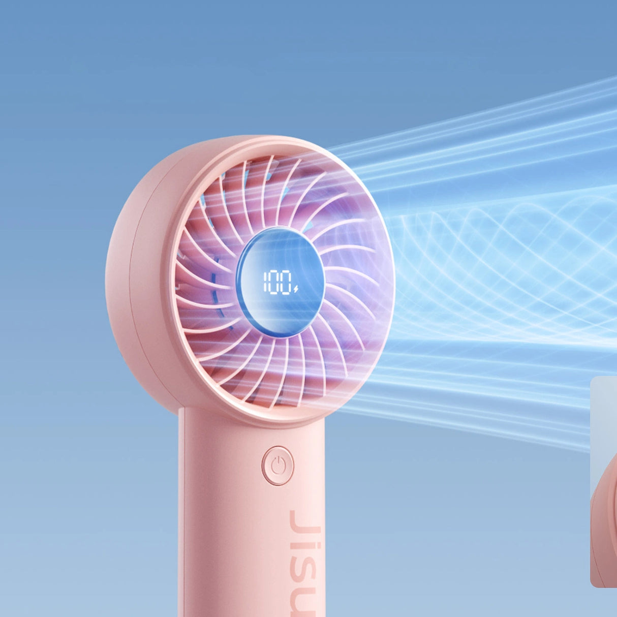 Jisulife håndholdt ventilator Life4 5000mAh bærbar USB-ventilator - Pink
