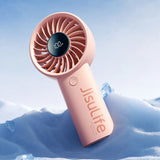 Jisulife håndholdt ventilator Life4 5000mAh bærbar USB-ventilator - Pink