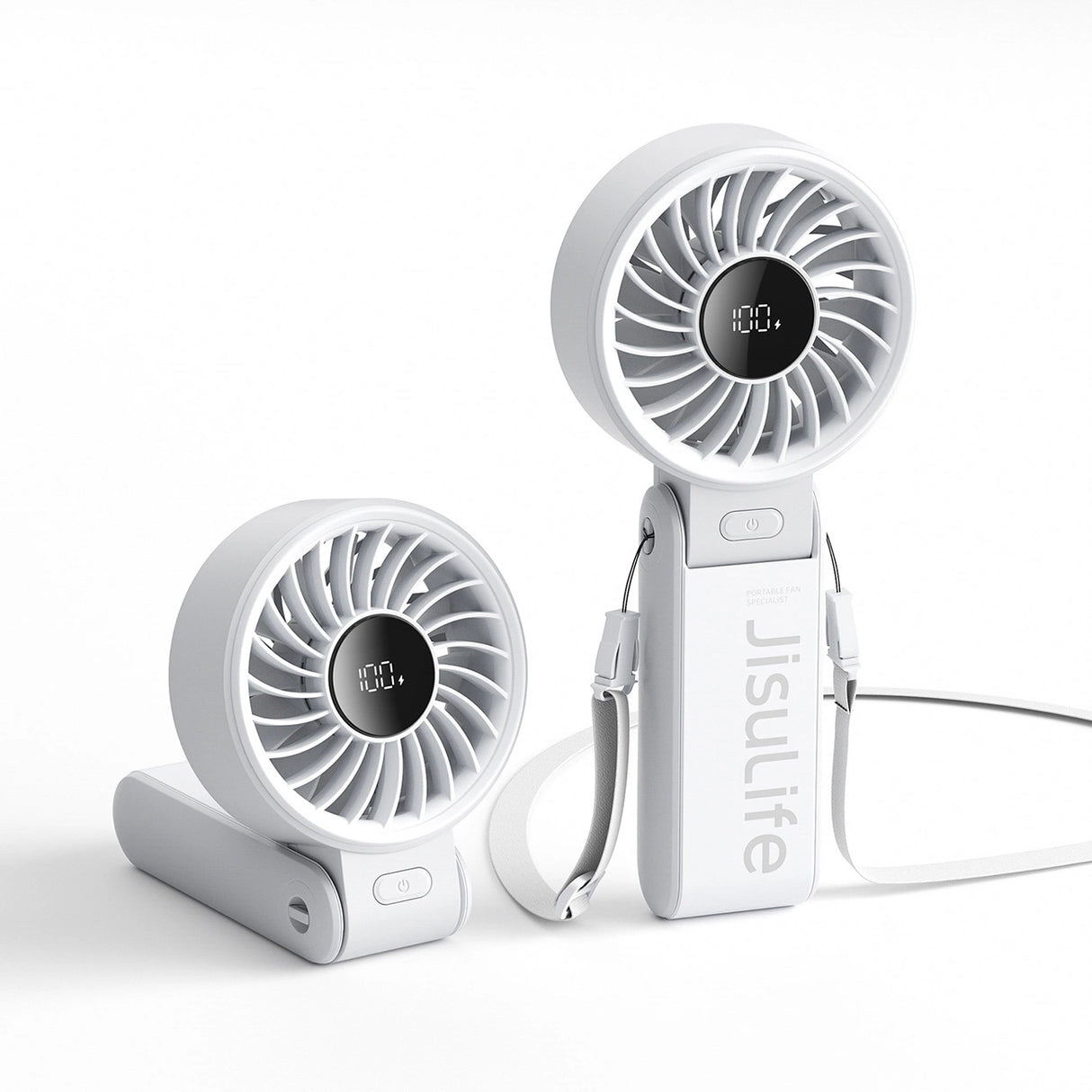 Jisulife håndholdt ventilator Life7 3600mAh bærbar USB-ventilator - Grå
