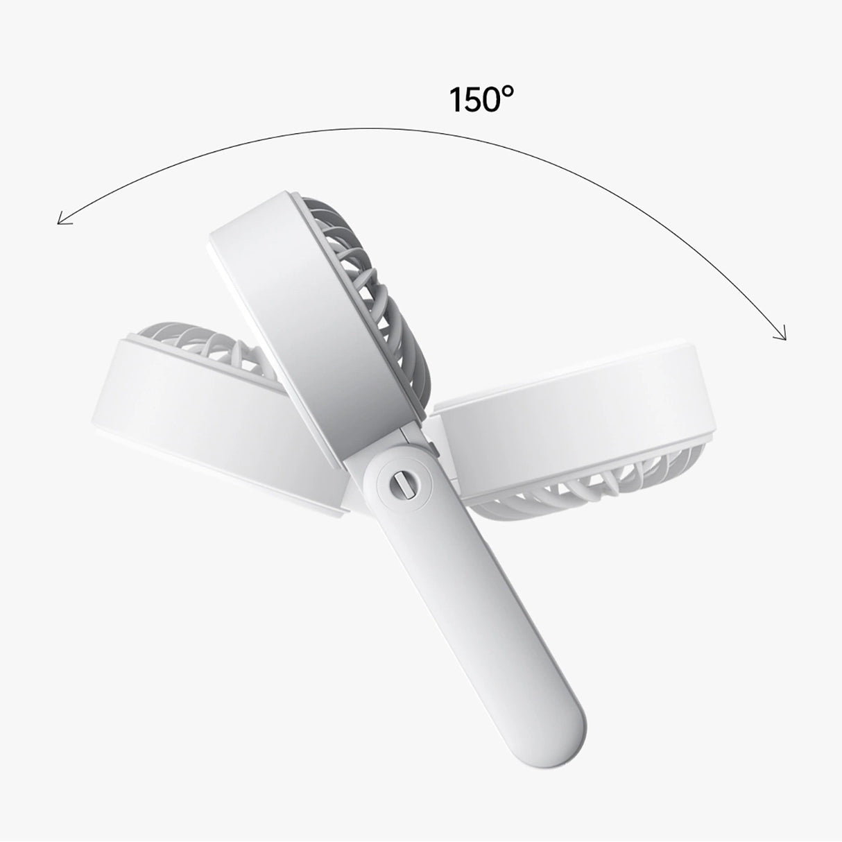 Jisulife håndholdt ventilator Life7 3600mAh bærbar USB-ventilator - Grå