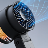 Jisulife håndholdt ventilator Life7 3600mAh bærbar USB-ventilator - sort